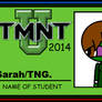 sarah TMNT-U ID card.