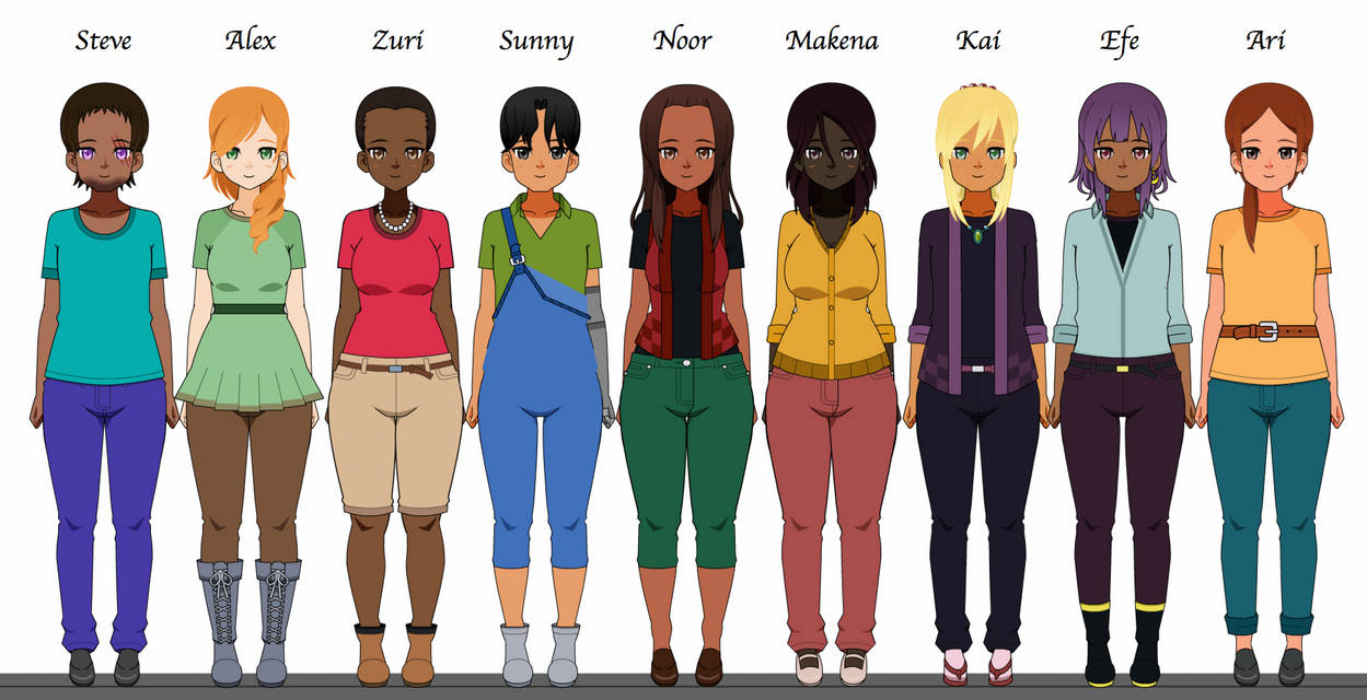 Minecraft Default Protagonists by SomeBodyKares1 on DeviantArt