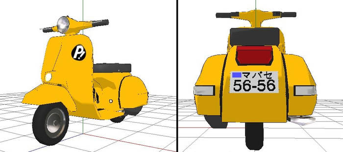 Furi Kuri - Haruko's Vespa WIP 1