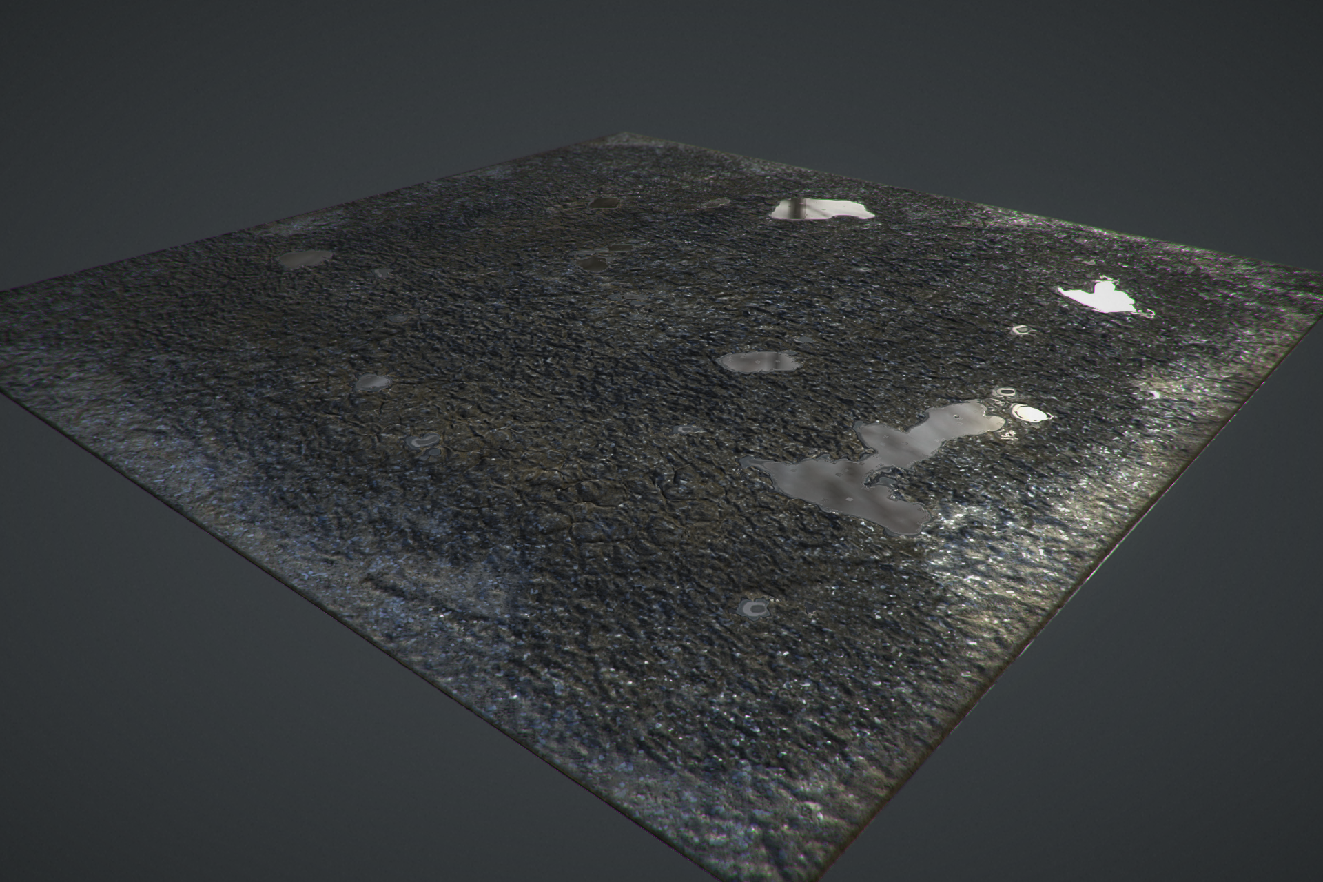 Unity 5 textures Asphalt with puddles