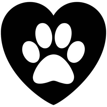 106968123-corazn-de-impresin-de-pata-en-blanco