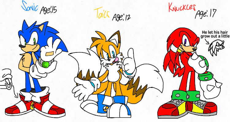 Sonic Friends Sonic, Tails Knuckles Designs by CalebArtboy15 on DeviantArt