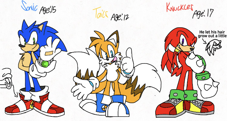 Sonic Friends Sonic, Tails Knuckles Designs by CalebArtboy15 on DeviantArt