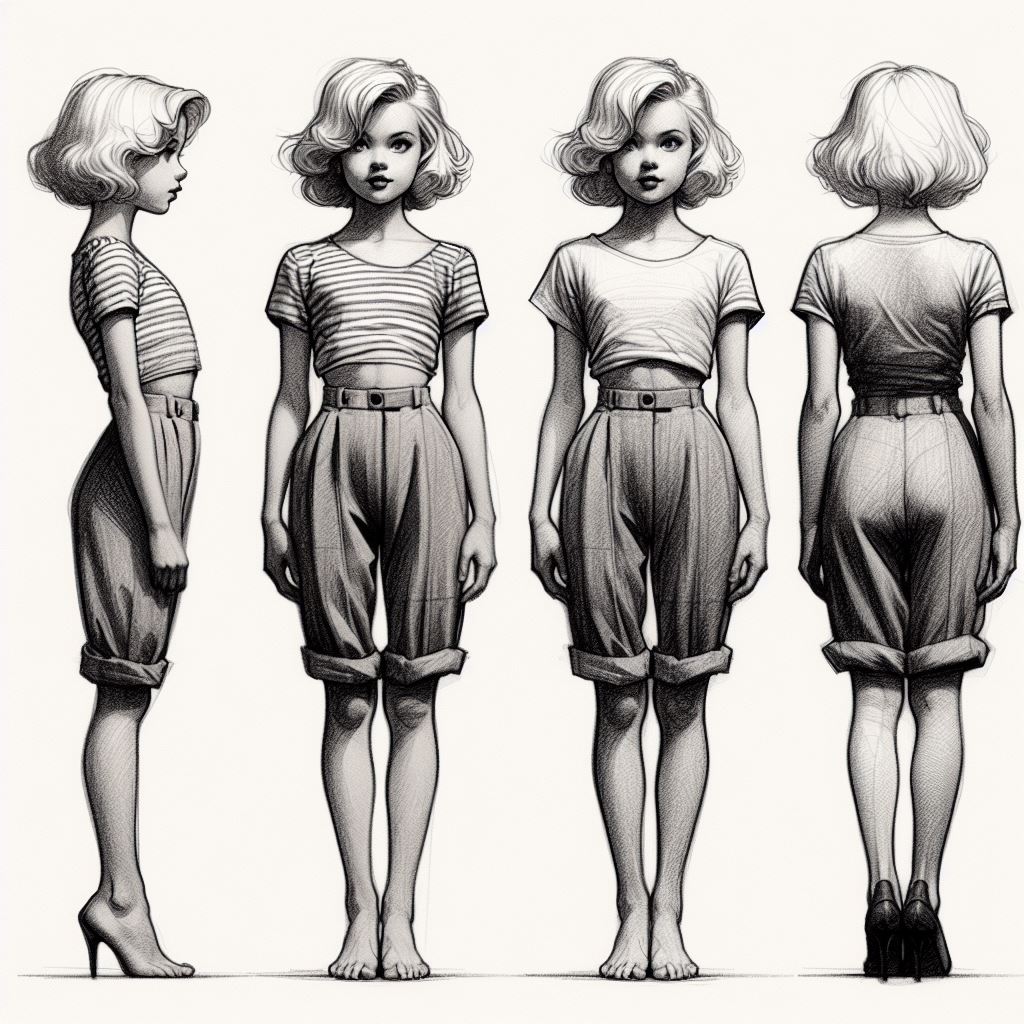 AI Pencil Sketch - Fashionable II by goranger on DeviantArt
