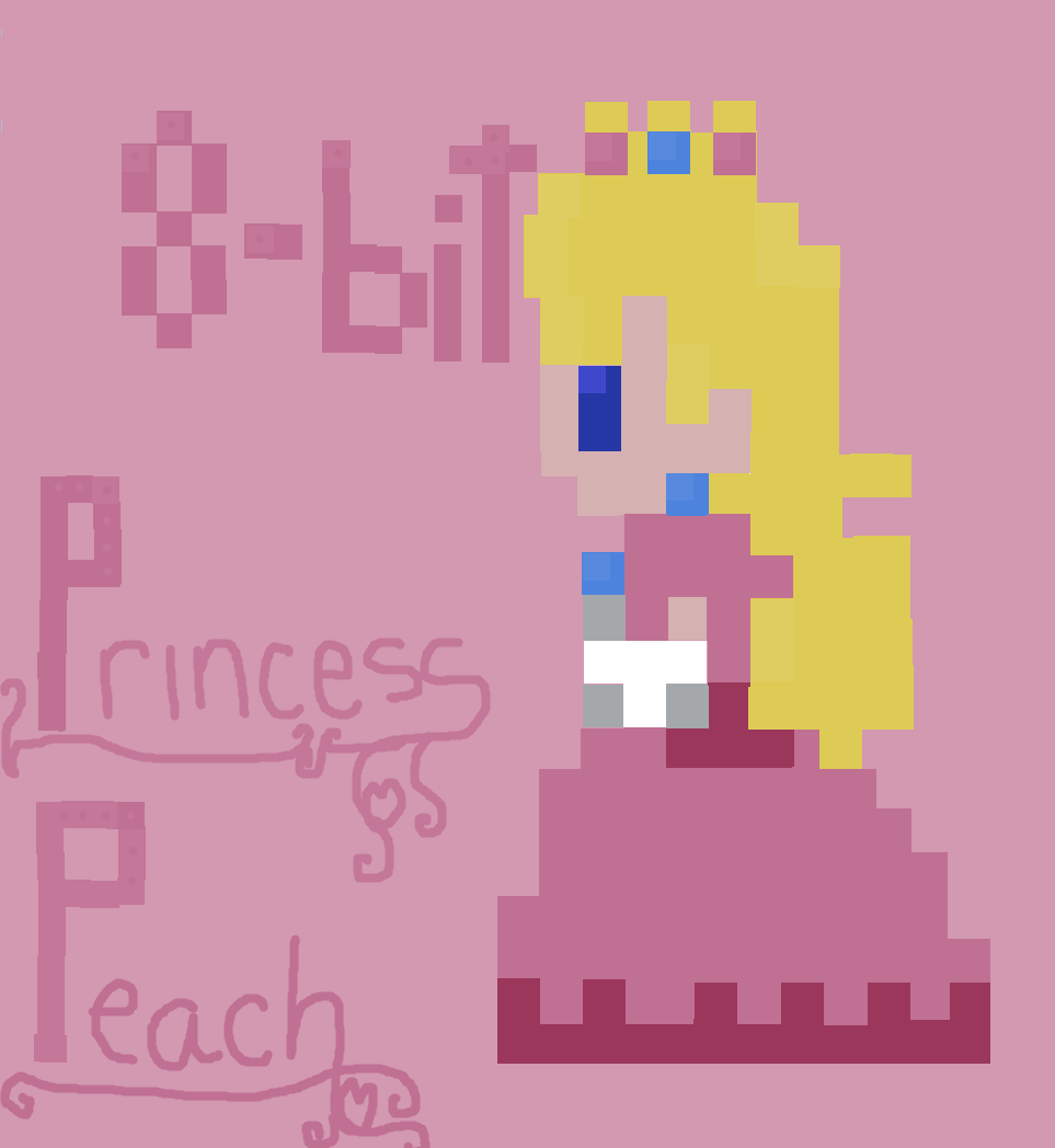 128 Bit Princess 8-bit Princess Peach by princesslunanigtmare on DeviantArt