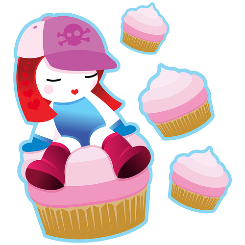 trixie on a cupcake