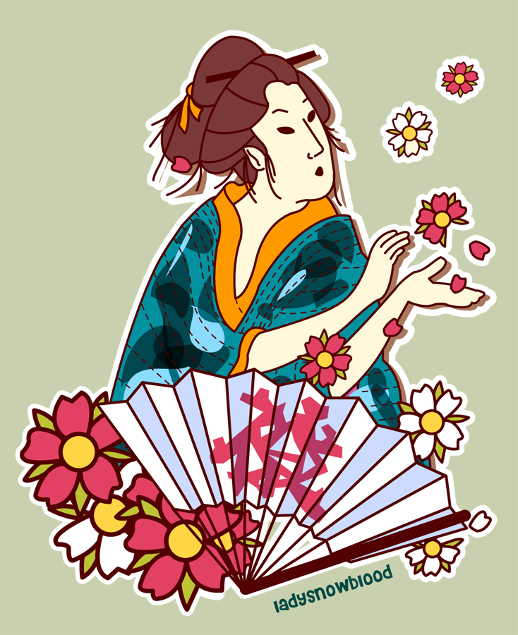 geisha sticker