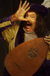 Happy lute player