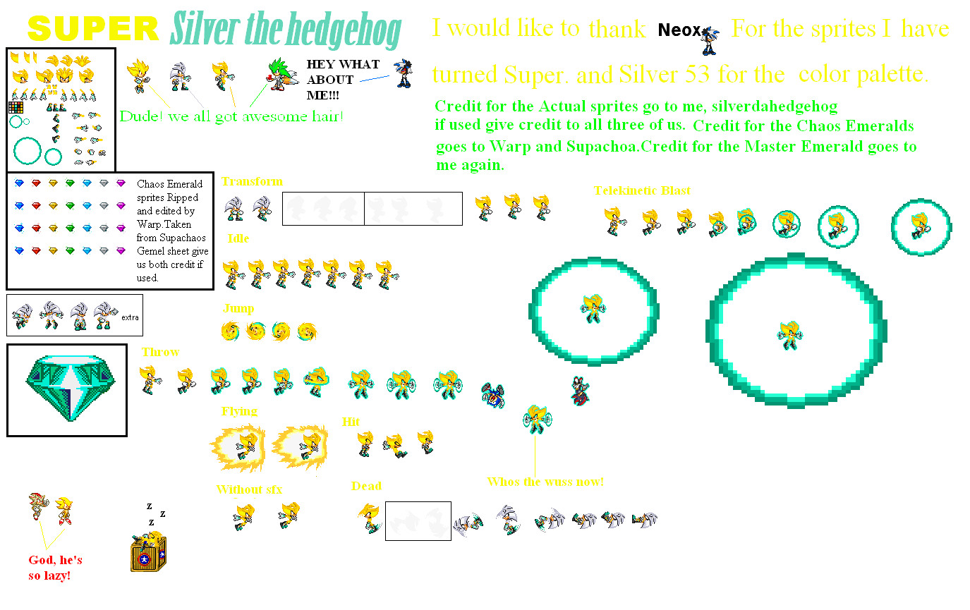 super silver sprites by silverdahedgehog1 on DeviantArt