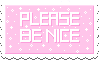 Please be nice Stamp pink