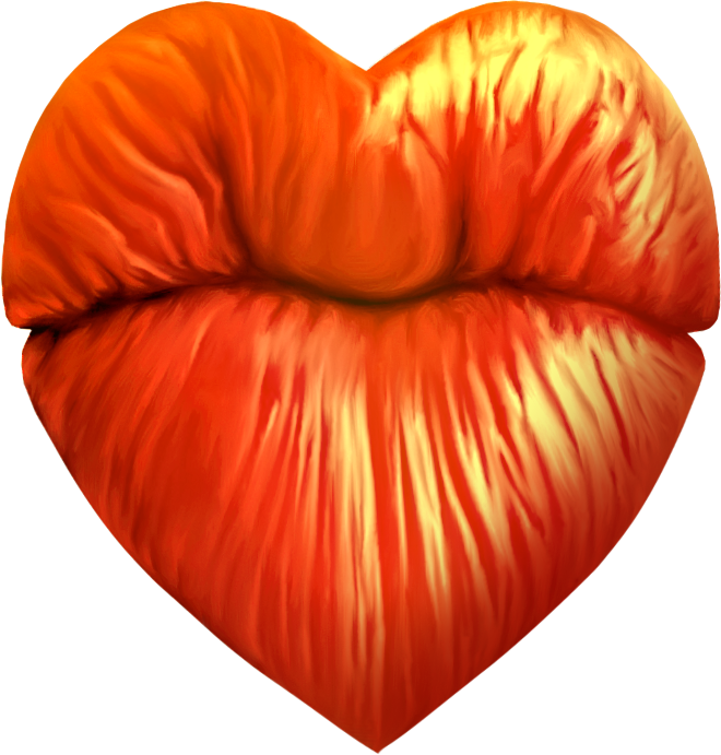 Heart kiss free stock picture small  600X691 px