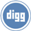 Digg icon flat round 45px