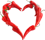 Chili pepper heart clipart