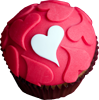 Muffin with heart 100px