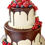 Strawberry cake with chocolate 150px