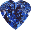 Blue diamond heart 100px