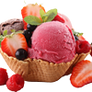 Ice cream with berries 140px