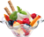 White ice cream with fruit 50px