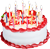 Happy birthday! cake with candles 50px