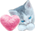 Little kitten with a fur heart 50px by EXOstock