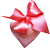 Silk heart with a bow 50px