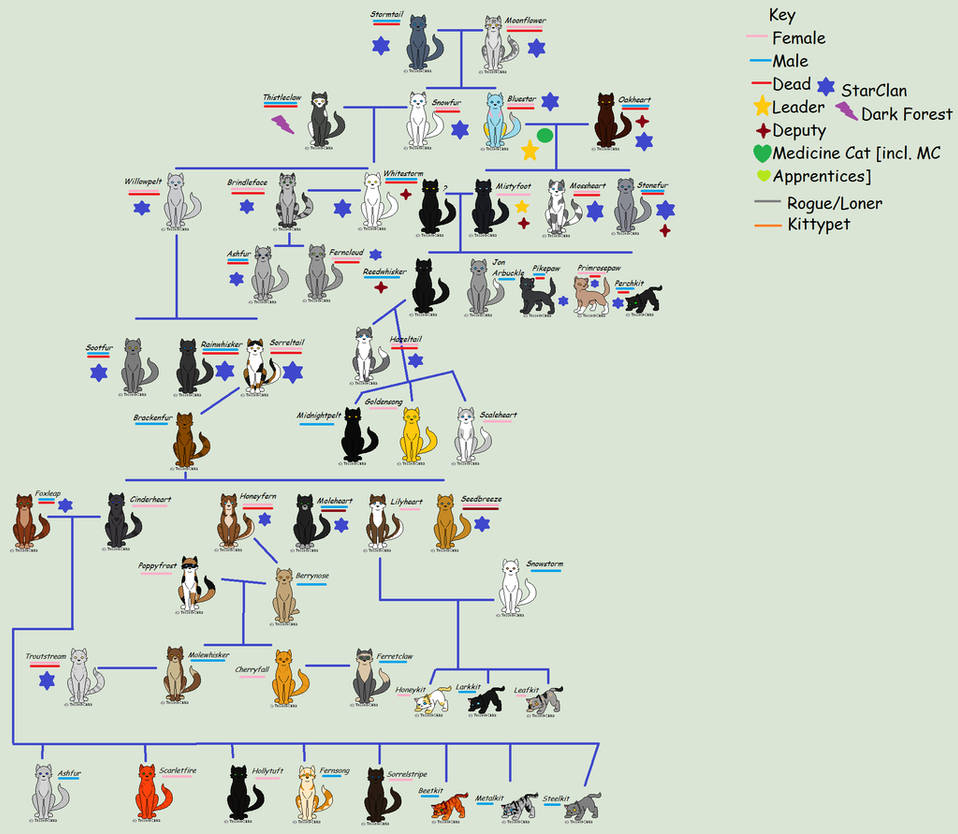 Beastars Family Tree Bluestar's Family Tree by ScarlettaTheCat on DeviantArt