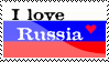 I love Russia stamp