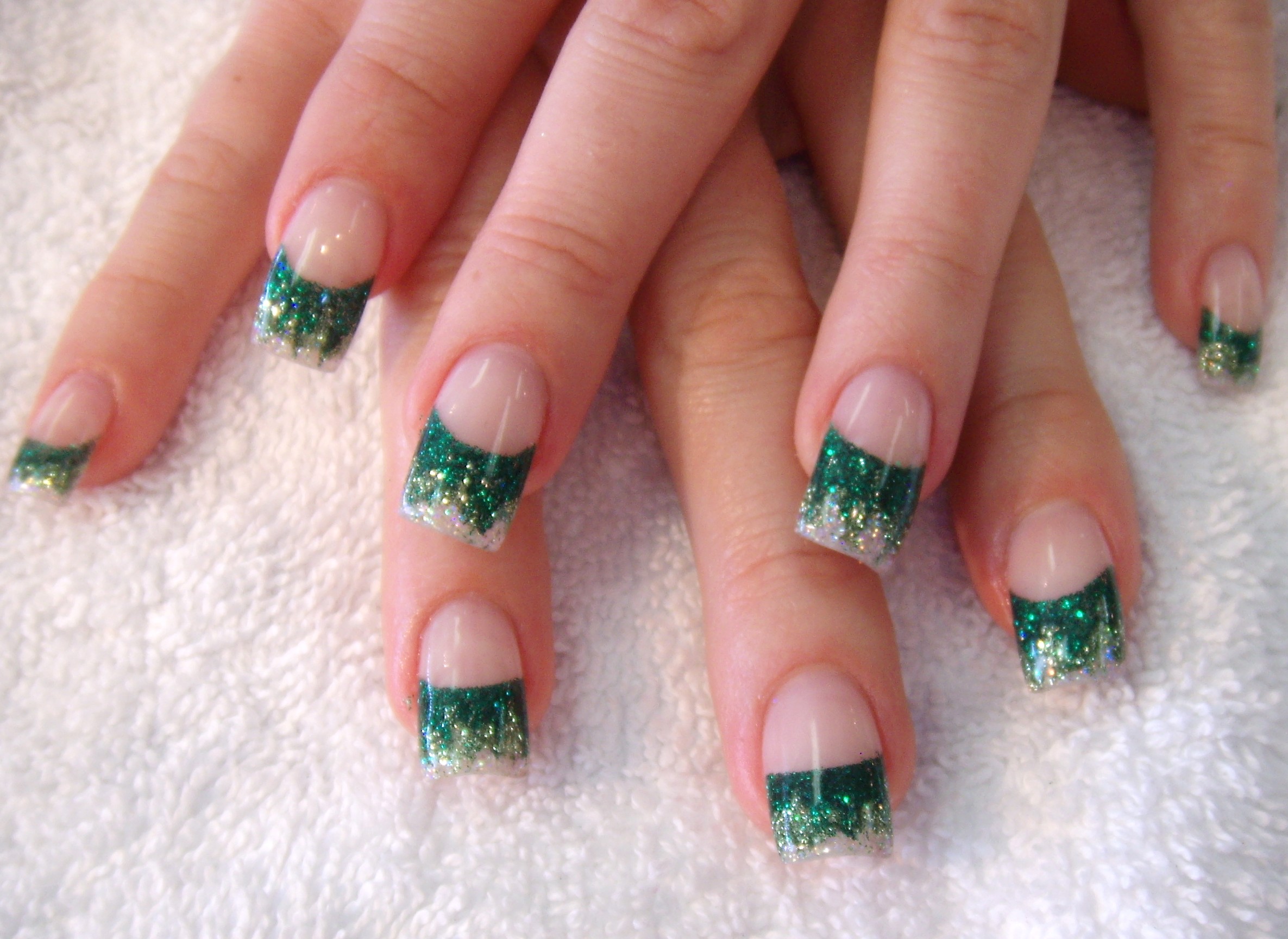 Green Sparkle Nails By Nailsofheaven On Deviantart