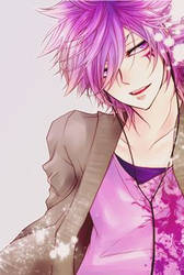 Anime Boy with purple hair