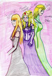 Princess Miria Lady Clare and Lady Hilda by TheSilentChloey