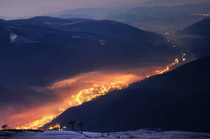 Moonlit mountains by iNeedChemicalX Moonlit mountains by iNeedChemicalX