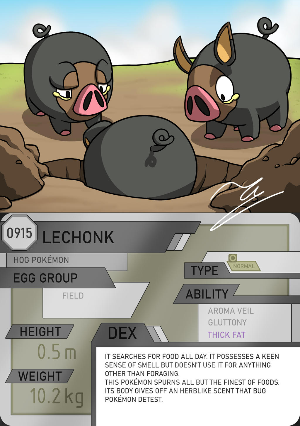 Lechonk Line Pokephoto 915 Lechonk by JinMugiwara on DeviantArt
