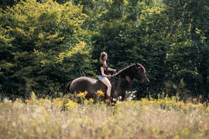 Girl and her horse.