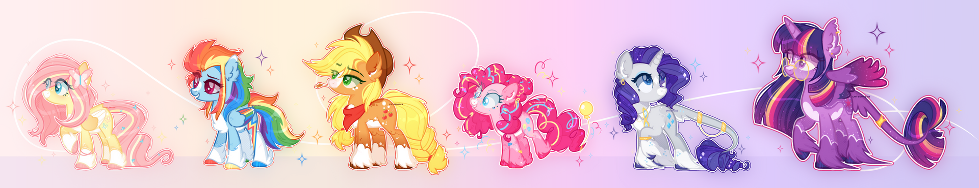 Mlp Rd Mane MLP The Mane 6 Redesigns by catberries on DeviantArt