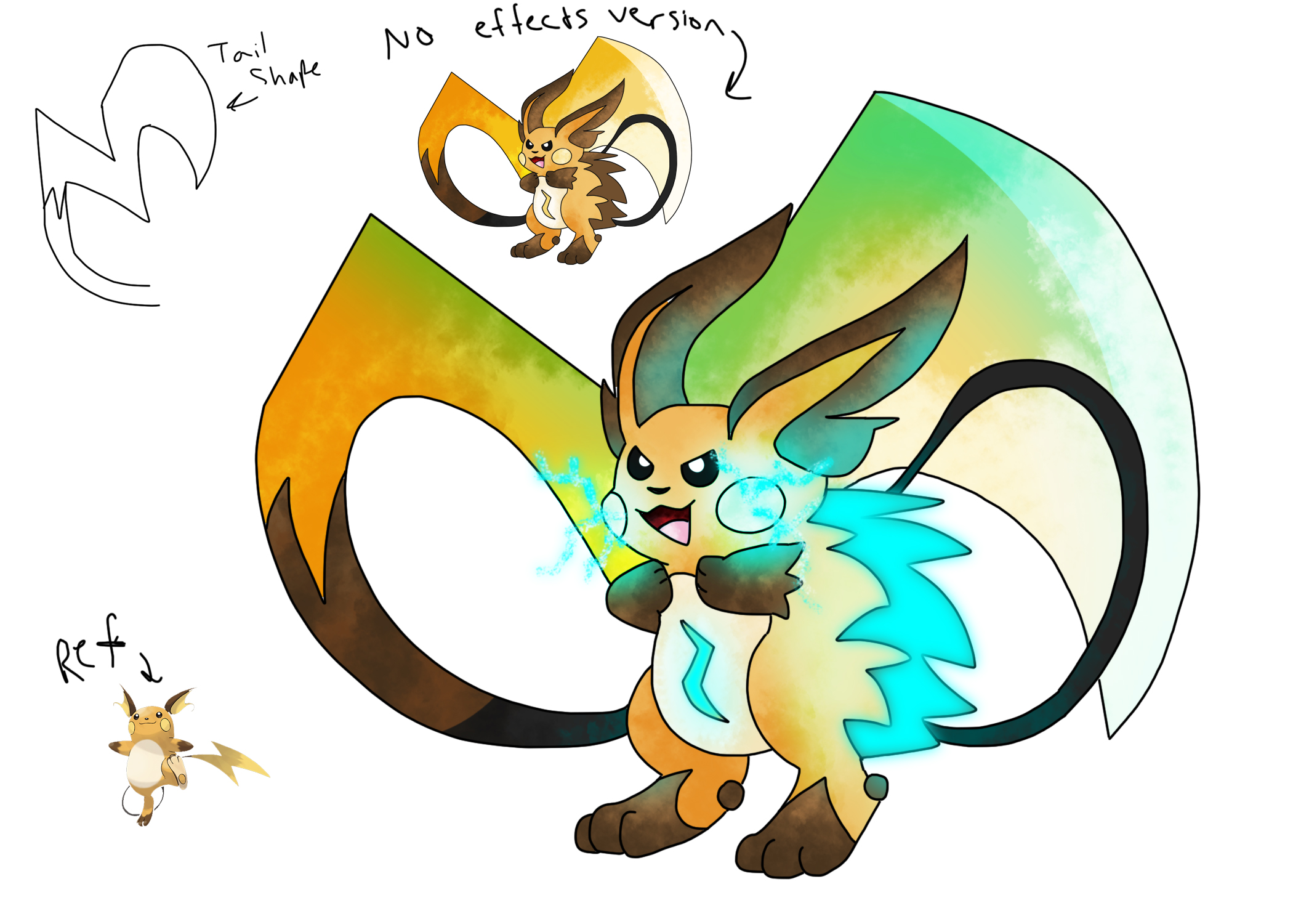 Ffeamle Raichu Pokemon Mega Raichu
