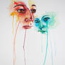 Chromatic Spills 6 (Complementary Portraits)