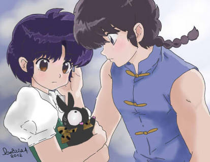 Ranma , Akane and p-chan