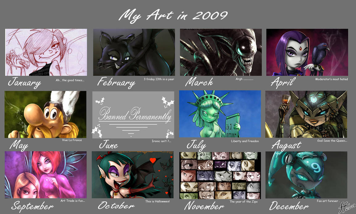 2009 Deviantart 2009 art summary by 14-bis on DeviantArt