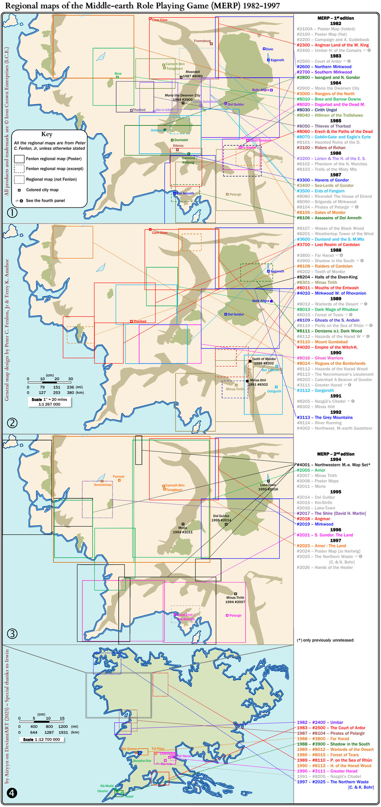 Regional maps of MERP (1982-1997) by Airyyn on DeviantArt