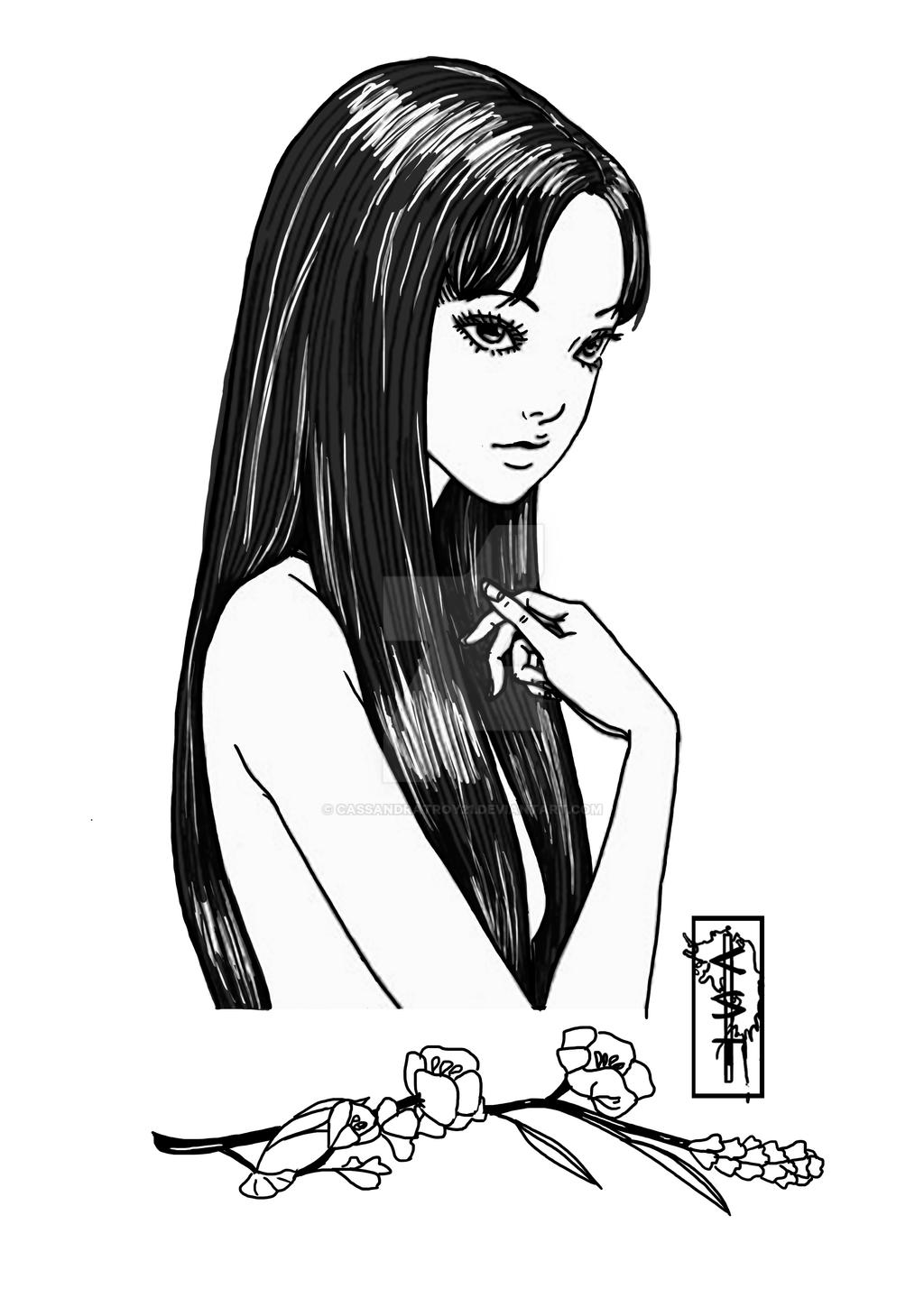 Tomie Manga Sketch by CassandraTroy21 on DeviantArt