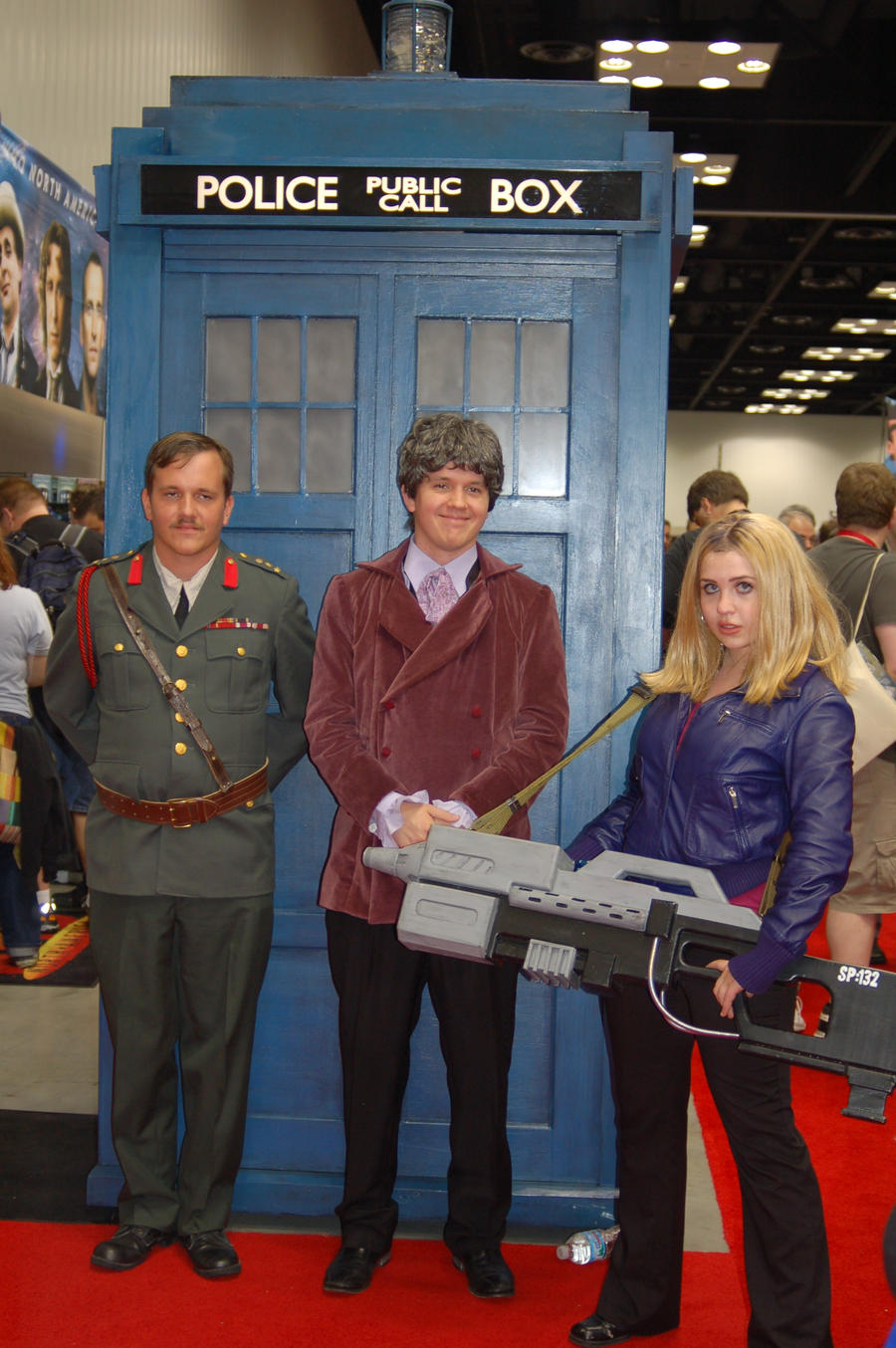 gathering around the tardis