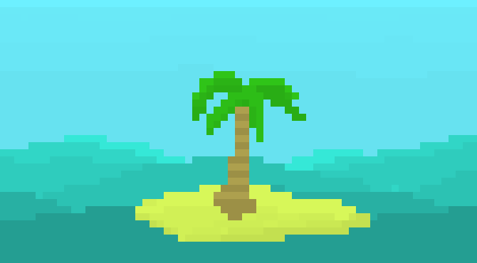 pixel island by FourSidedTringle on DeviantArt