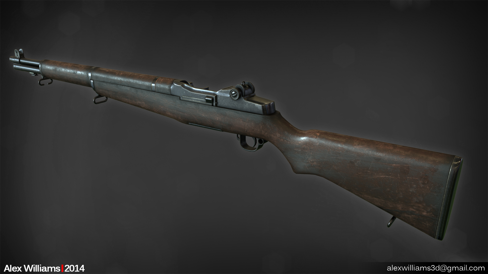 Lowpoly M1 Garand Rifle