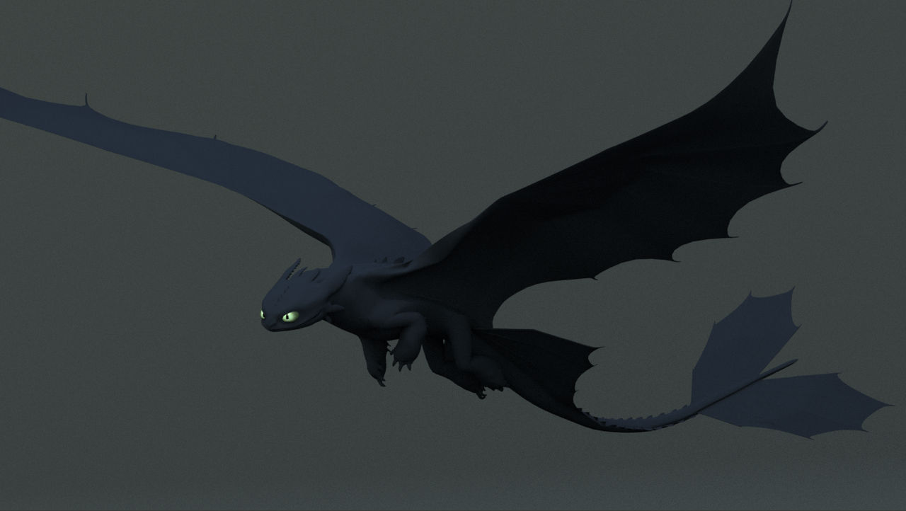 Toothless in flight by blenderdragon on DeviantArt