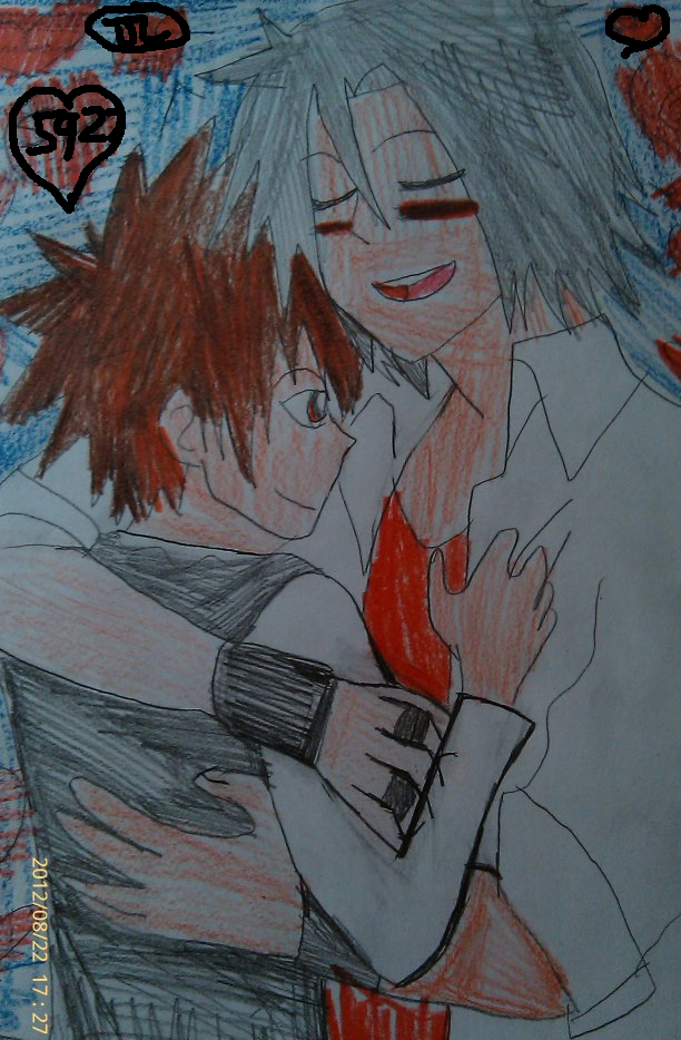 KHR Goku hug tsuna