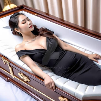 A beautiful busty girl in coffin 1.1