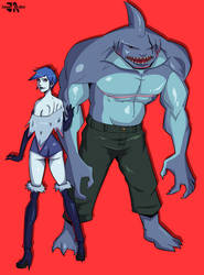 Killer Frost and Kingshark