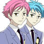 Hitachiin Twins With Pink and Blue Hair