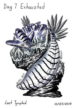 Inktober 2018 Day 7 Exhausted