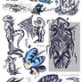 Sketchdump - Adrex and Aliens (Plus Mermay)